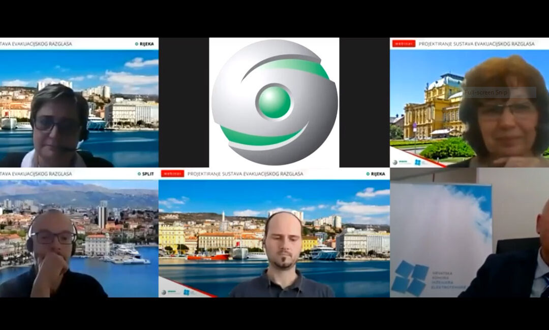 Održan webinar Projektiranje sustava evakuacijskog razglasa (EVAC)