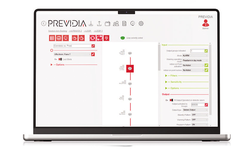 Previdia Ultra control panels with integrated EVAC system